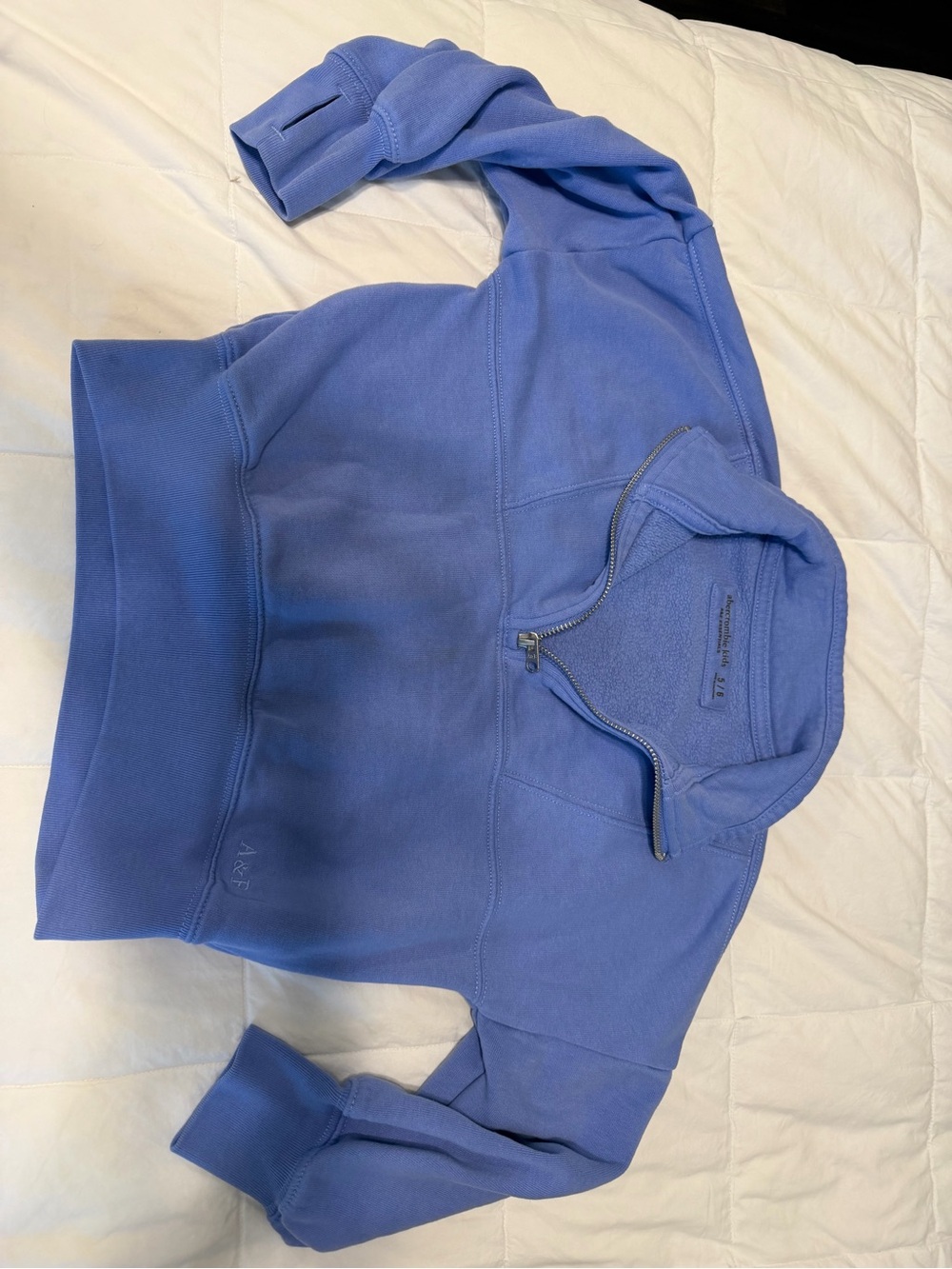 Abercrombie Kids Blue Essential Quarter Zip Sweatshirt Size 5/6 Pullover